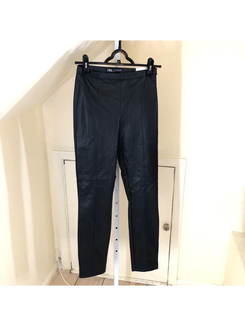 Zara NWT Women's Hi Rise Faux Leather Legging Size S